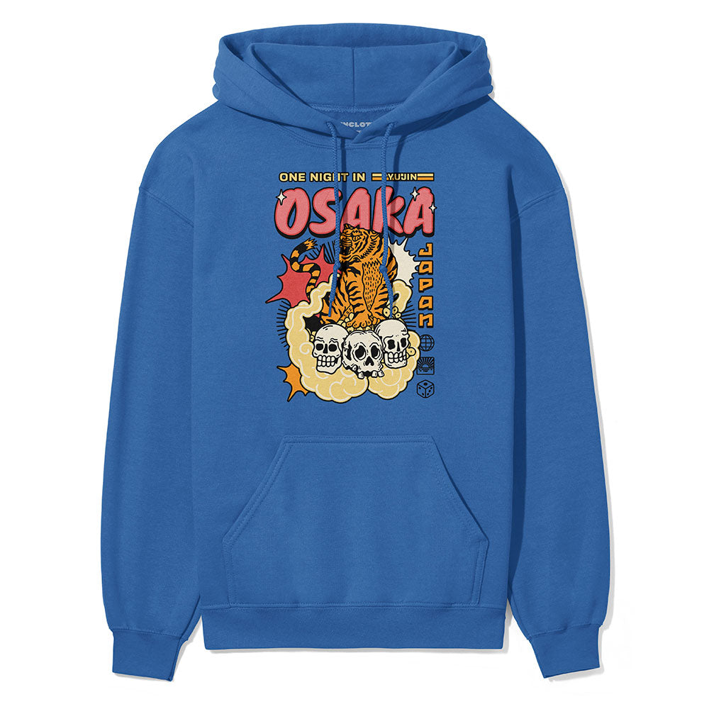 Yūjin Clothing One Night Osaka hoodie featuring a comfortable fit and stylish design in soft fabric, perfect for casual wear.