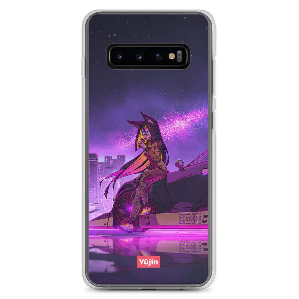 Cyber Girl Samsung phone case by Yūjin Clothing featuring vibrant, artistic design with a sleek protective cover.