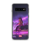 Cyber Girl Samsung phone case by Yūjin Clothing featuring a vibrant cyber-inspired design and protective material.
