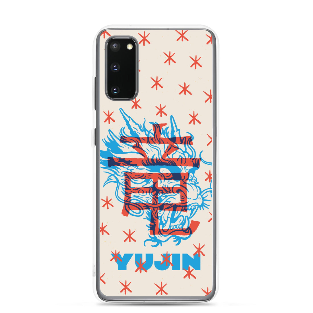 Furious Dragon Samsung phone case by Yūjin Clothing featuring a detailed dragon design on a protective cover.