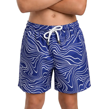 Boys Hybrid Swim &amp; Play Shorts – Sand Waves - Harbor and Surf