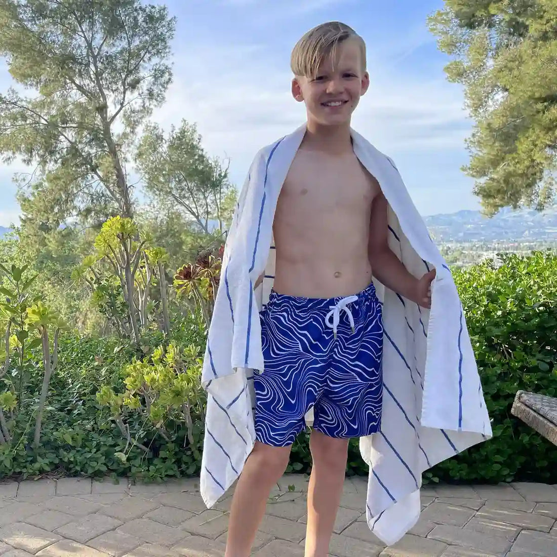 Boys Hybrid Swim &amp; Play Shorts – Sand Waves - Harbor and Surf