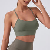 Blackout Barbell Milli Bra featuring a sleek, supportive design with adjustable straps and premium fabric for everyday wear