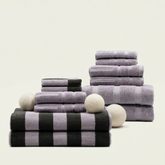 Set of Shadmoor Australian Cotton Towels from Italic, soft and plush home bath towels displayed in a family-sized bundle.