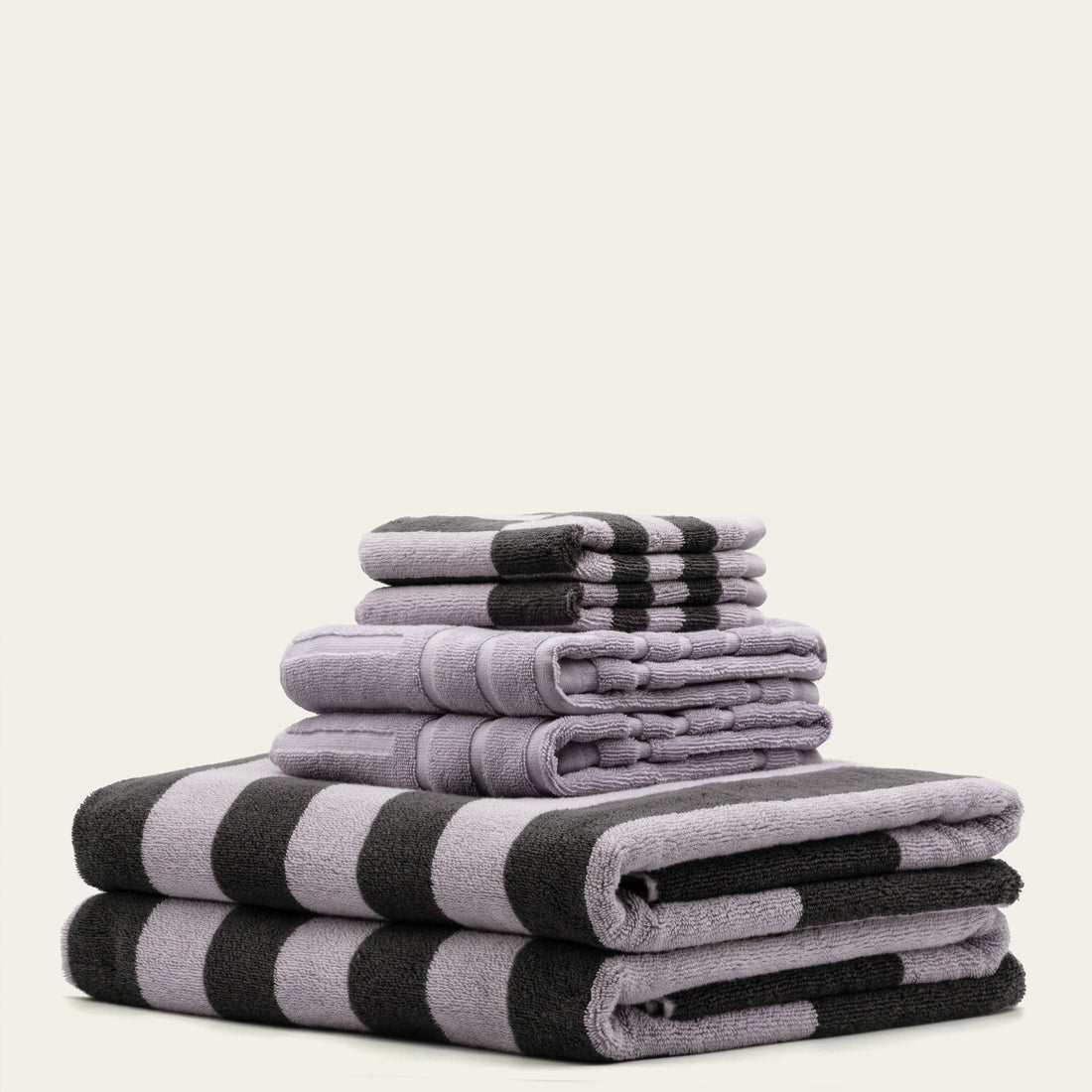 Set of three luxurious Shadmoor Australian Cotton Towels by Italic, featuring plush, soft, and absorbent bath towels for home use.