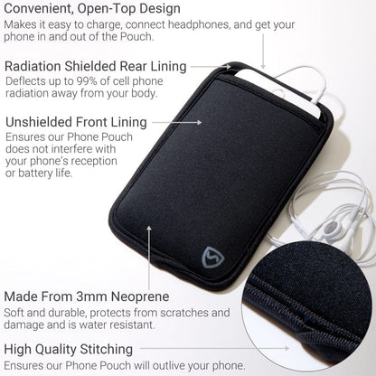 Shield Your Body SYB Phone Pouch for mobile phones, showing slim, protective design with adjustable strap and durable material.