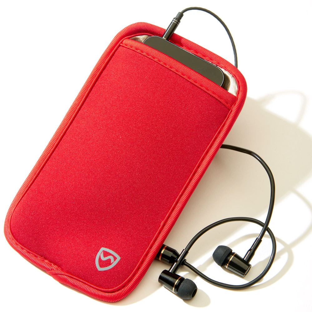 Large black Shield Your Body SYB phone pouch, a mobile phone accessory with secure closure and durable material.