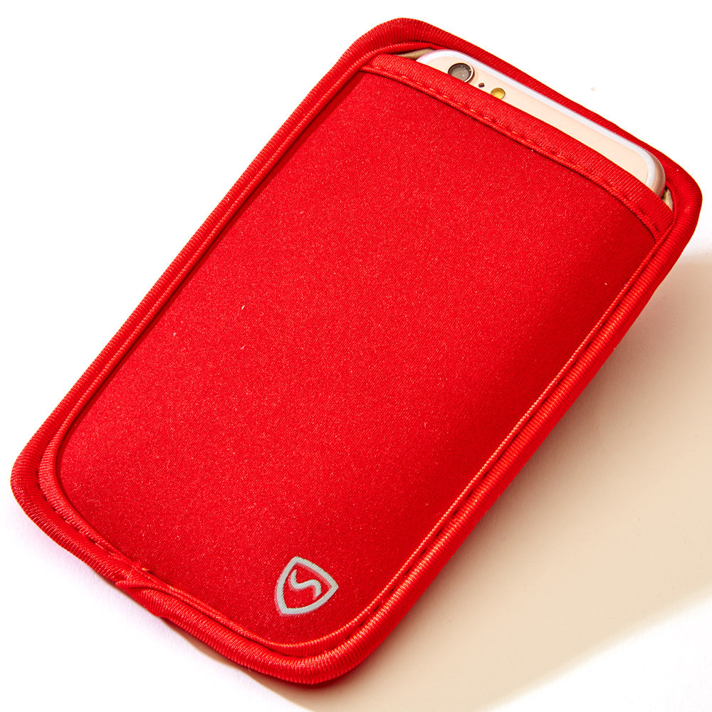 Black Shield Your Body SYB Phone Pouch for mobile phones, large size, durable protective accessory for smartphones.