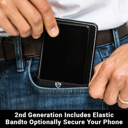 Shield Your Body SYB Phone Shield mobile phone accessory blocking EMF and 5G signals for iPhones and Android devices.