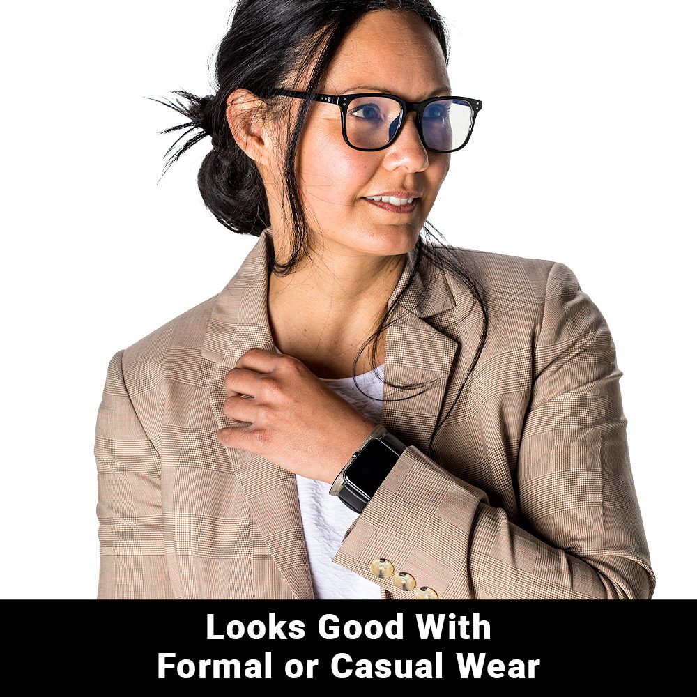 Shield Your Body wristband worn on woman&