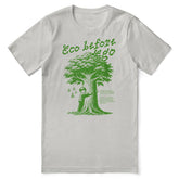 Yūjin Clothing Eco Before Ego T-Shirt in green, soft cotton fabric, featuring a minimalist eco-themed design on the front.