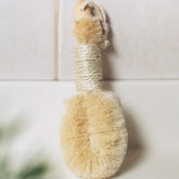 Pretty Farm Girl sisal exfoliating dry brush for skin cleansing and exfoliation, with natural bristles and ergonomic handle.