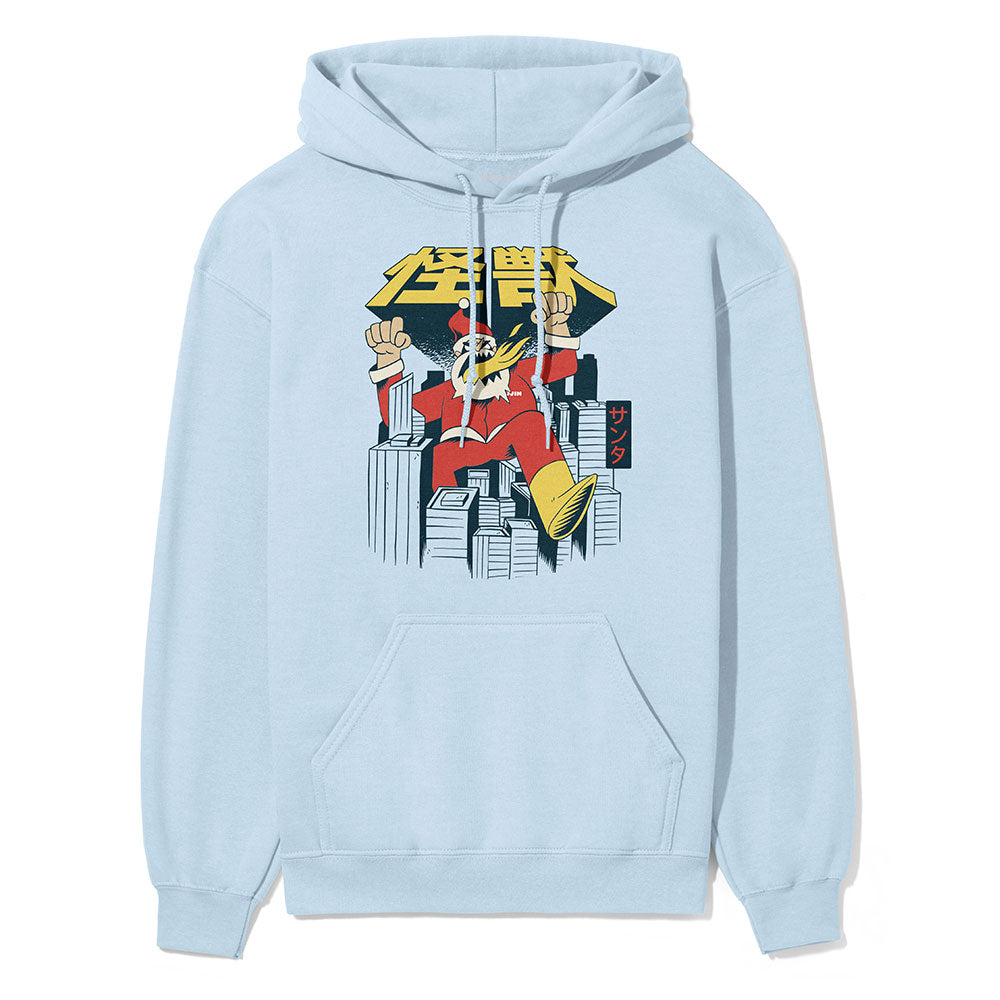 Yūjin Clothing Christmas Is Coming hoodie featuring festive holiday design in soft fabric, perfect for winter wear.
