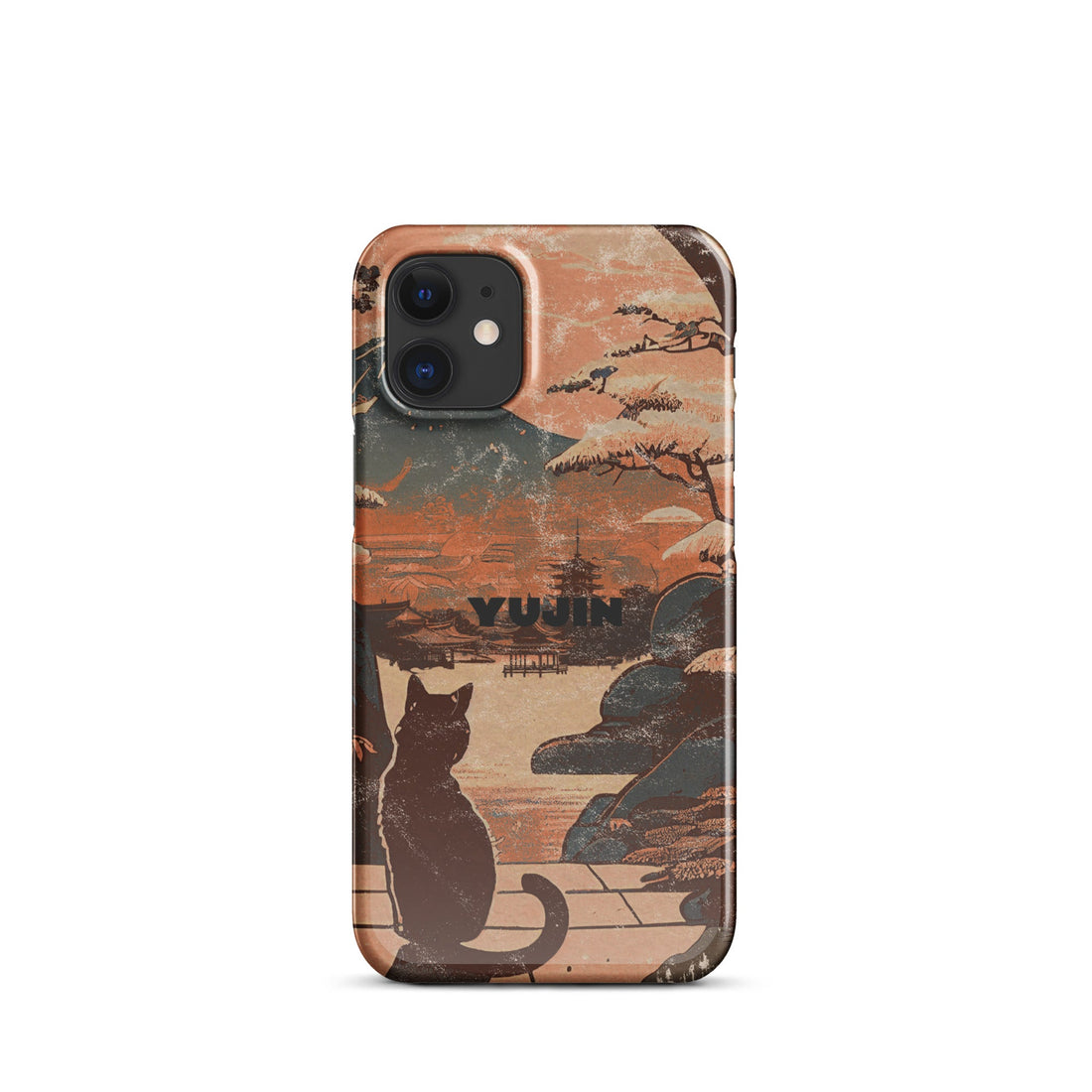 Japanese Cat iPhone® Snap Case by Yūjin Clothing featuring a colorful cat illustration on a protective phone case.