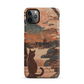 Japanese Cat iPhone® snap case by Yūjin Clothing featuring a detailed Japanese cat design on a protective phone cover.