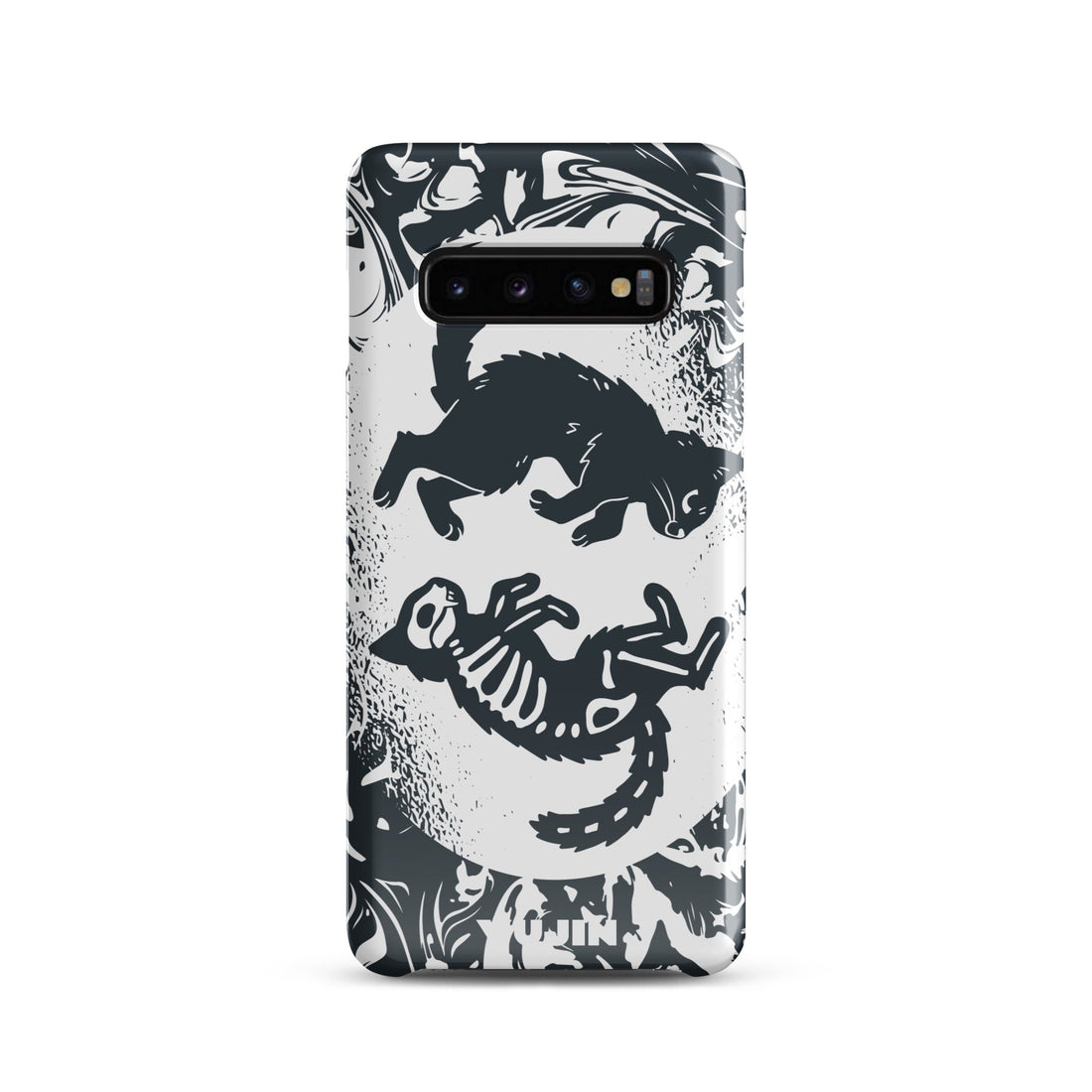 Yūjin Clothing Circle Of Life Cat Samsung® Snap Phone Case with vibrant, artistic design featuring a cat and circular pattern.