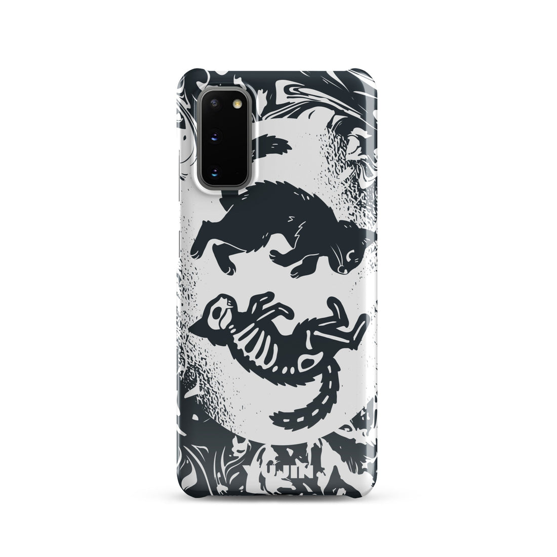 Circle of Life cat Samsung® Snap Case by Yūjin Clothing featuring a colorful, artistic cat design for Samsung phones.