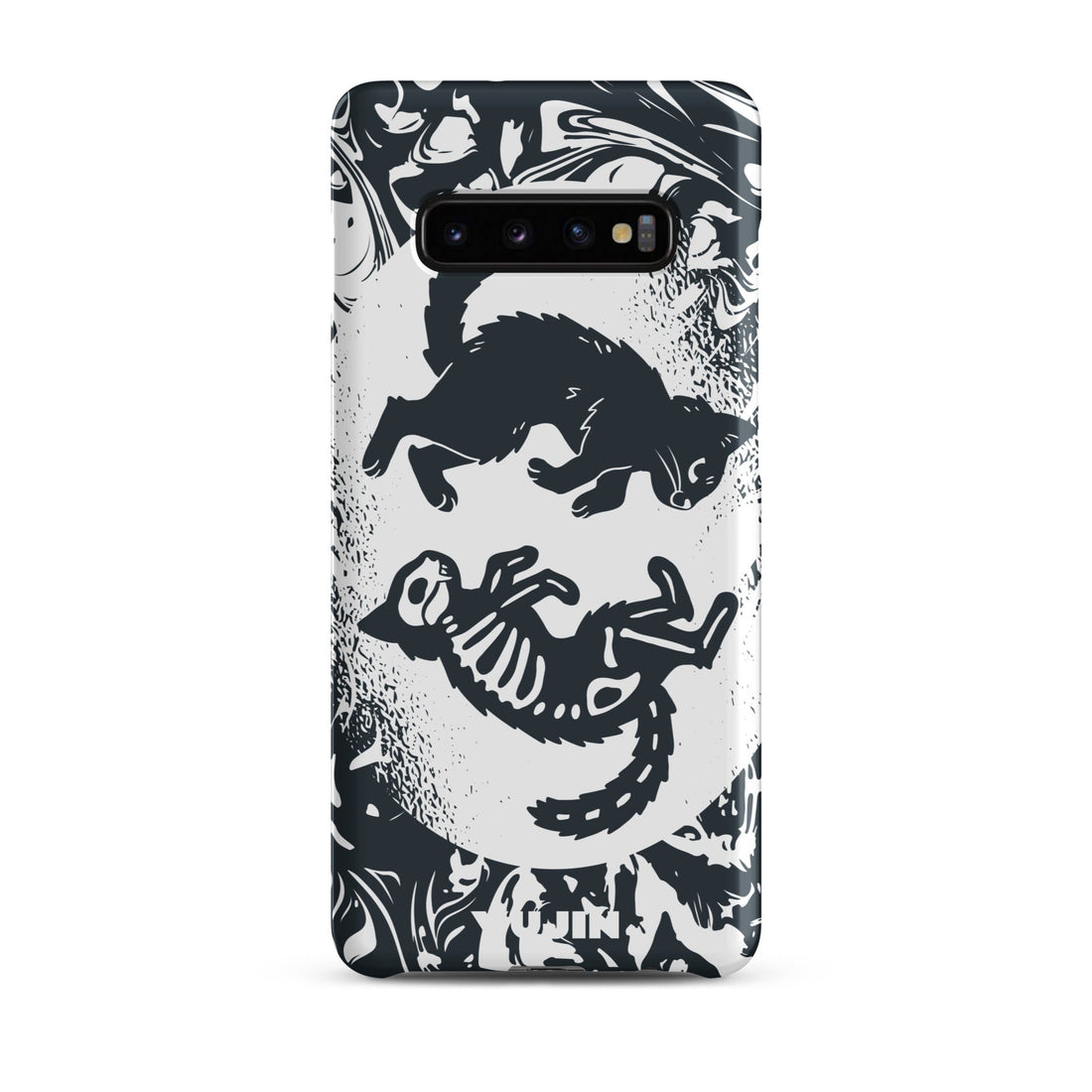 Yūjin Clothing Circle of Life Cat Samsung® Snap Case showing a colorful cat design on a protective phone case.