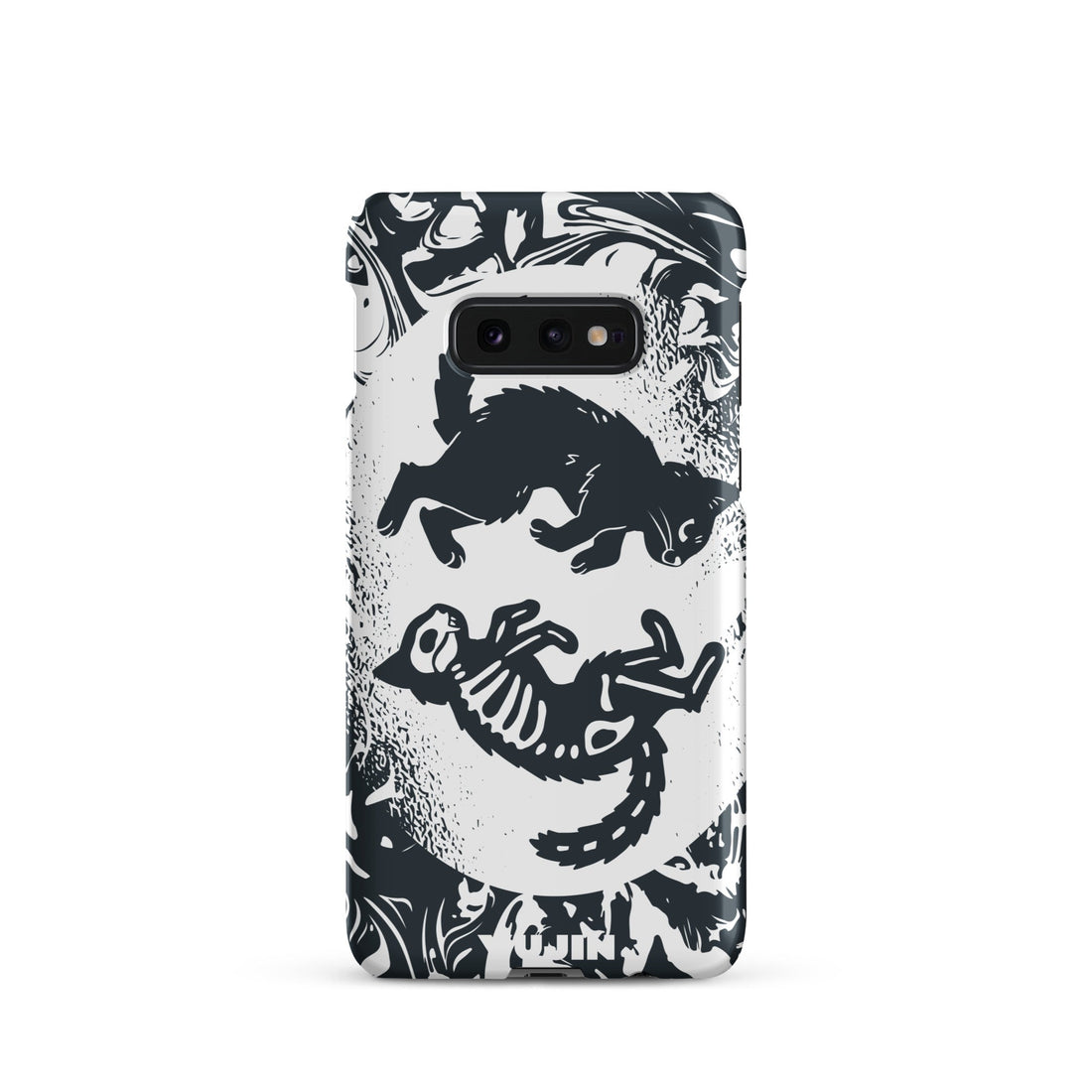 Yūjin Clothing Circle Of Life Cat Samsung® Snap Case showing a vibrant, artistic design featuring a cat and circular motifs.