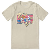 Yūjin Clothing Betrayal T-Shirt showing a stylish black graphic T-shirt with bold design elements.
