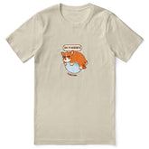 Incognito Corgi Dog T-Shirt by Yūjin Clothing featuring a playful corgi graphic on a casual T-shirt.
