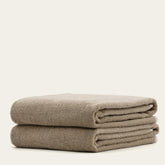 Soft Sorrel Australian Cotton bath towel by Italic, showing plush texture and white color, perfect for luxurious bathroom use.