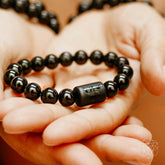 Black Obsidian bracelet from Conscious Items featuring smooth, polished beads perfect for soul cleansing and spiritual protection.