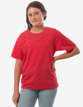 Red Heather Bi-blend Youth Mega-Tee by SpectraUSA, kids&