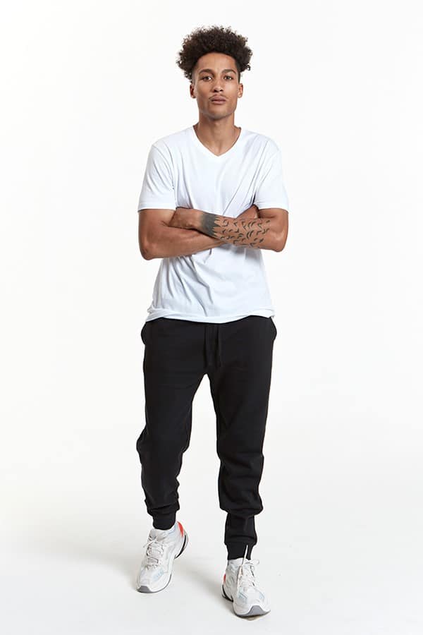 SpectraUSA fleece sweatpants P2005SWP shown in full-body view, featuring a comfortable fit and casual style.