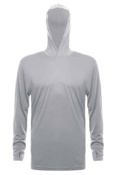 SpectraUSA UPF 50 performance long sleeve hoody with a metal front design, ideal for sun protection and active wear.