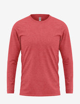 Red heather long sleeve men&