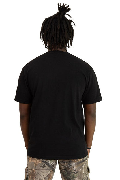 Men wearing SpectraUSA Ironside The Heavy One 1601 reactive black work shirt, featuring durable fabric and a comfortable fit.