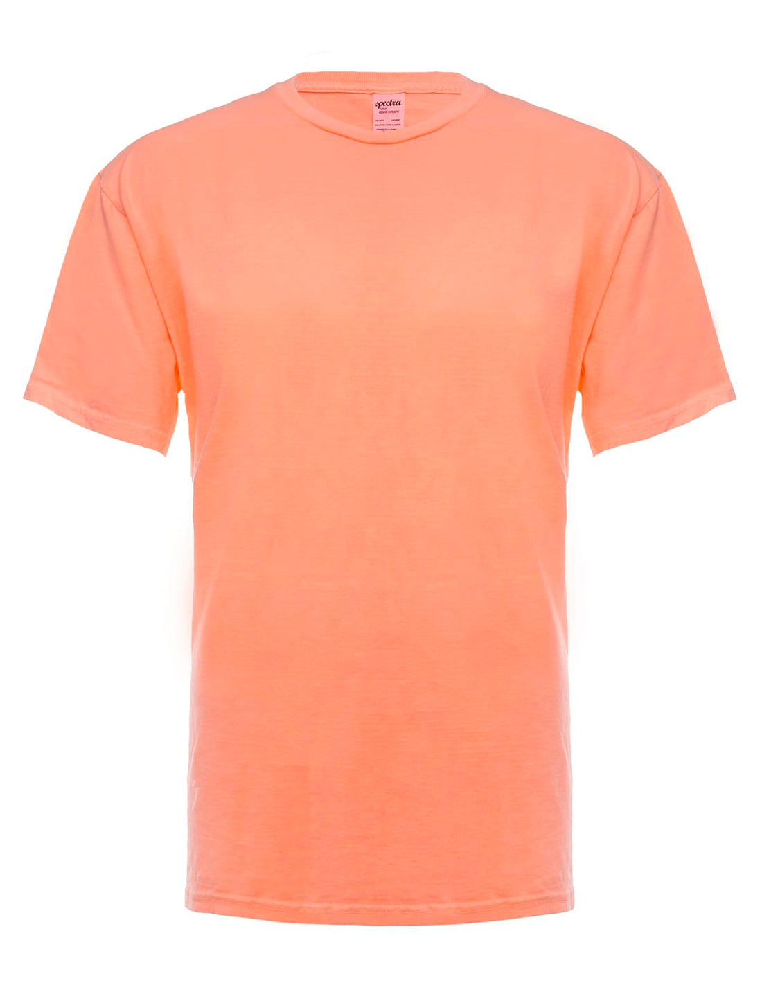 Bright neon orange garment dye for T-shirts by SpectraUSA, showcasing the front view of the vibrant, color-rich dye product.