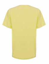 Back view of a neon yellow garment dye tee by SpectraUSA, showcasing the vibrant color and casual fit.