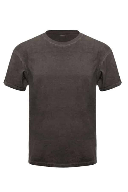 SpectraUSA Oil Wash Russet T-shirt in front view, showcasing casual fit and textured oil wash fabric design.