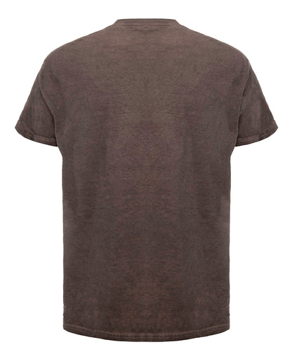 Back view of SpectraUSA Oil Wash Russet tee, showcasing the soft fabric and stylish design.