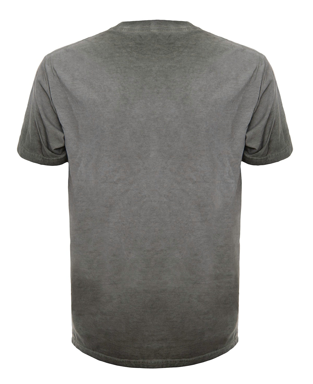 Back view of a teal tee from SpectraUSA featuring an Oil Wash Thyme design printed on the back.