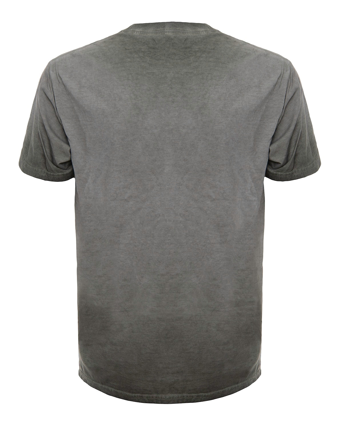 Back view of a teal tee from SpectraUSA featuring an Oil Wash Thyme design printed on the back.