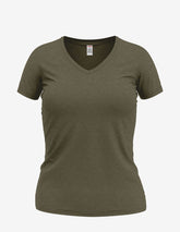 Olive-heather Wonder V-Neck 8650 women&