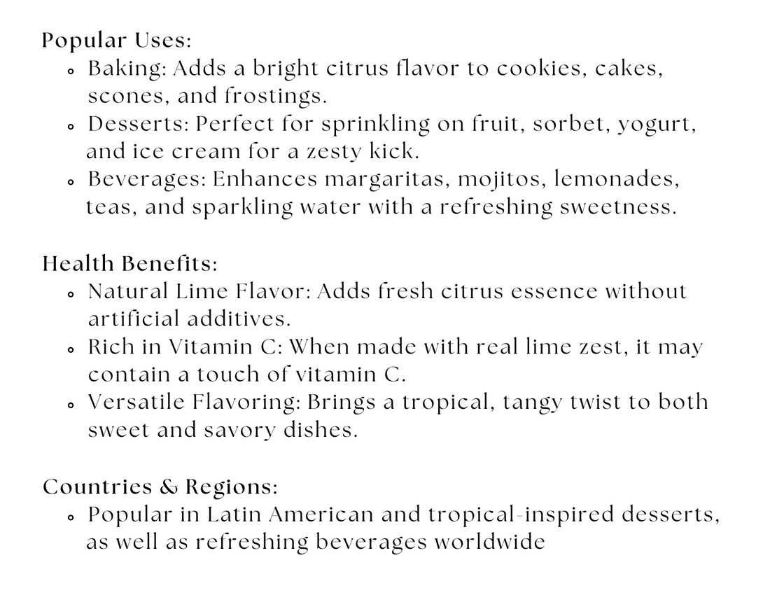 Spice Wheel Lime Sugar in a jar, featuring vibrant lime zest and sugar blend for baking and cooking.