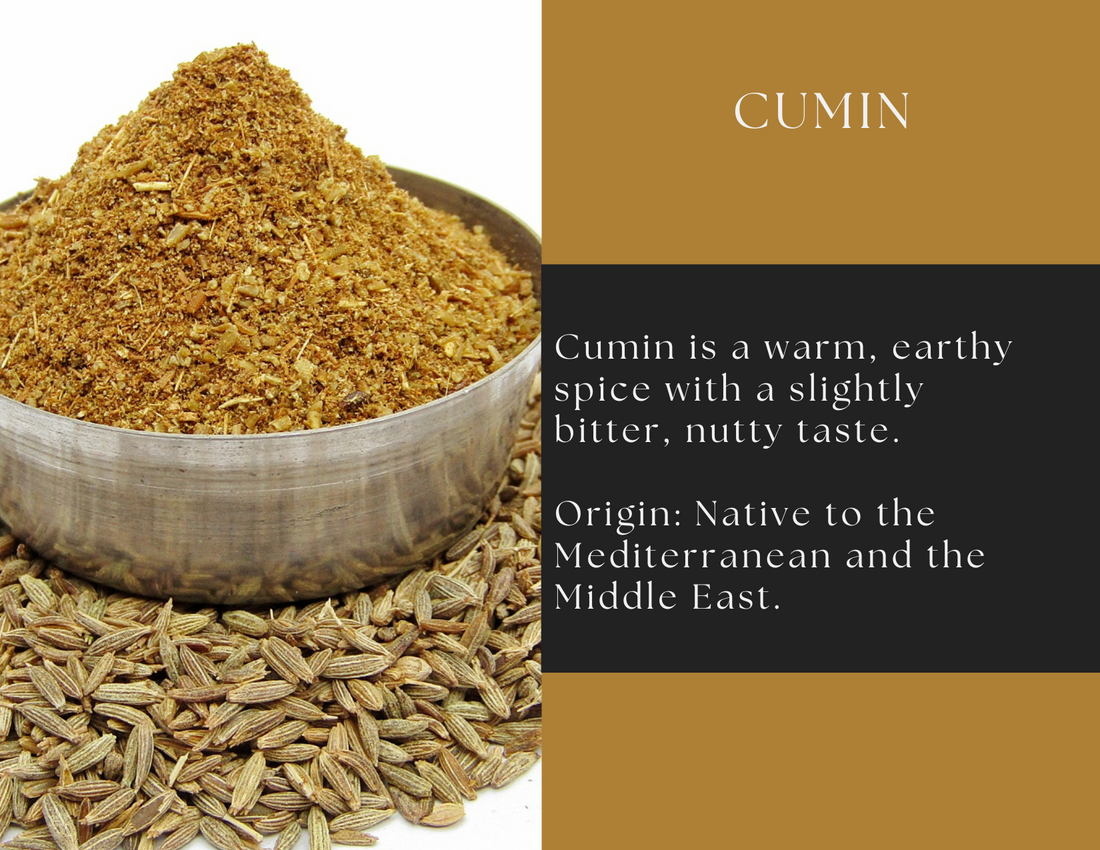 Glass jar of Spice Wheel cumin powder with a clear label, showcasing the aromatic ground cumin in a clean, transparent container.