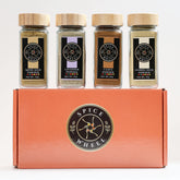Spice Wheel Baking Botanicals gift set with four spice packs including anise, clove, fennel, and lavender for baking and cooking.