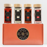 Spice Wheel Foundations of Flavor Gift Set featuring four essential spice jars in a convenient spice 4 pack.