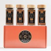 Spice Wheel Sweet Baking 4 Pack Starter Kit featuring four assorted spice jars for baking and cooking.