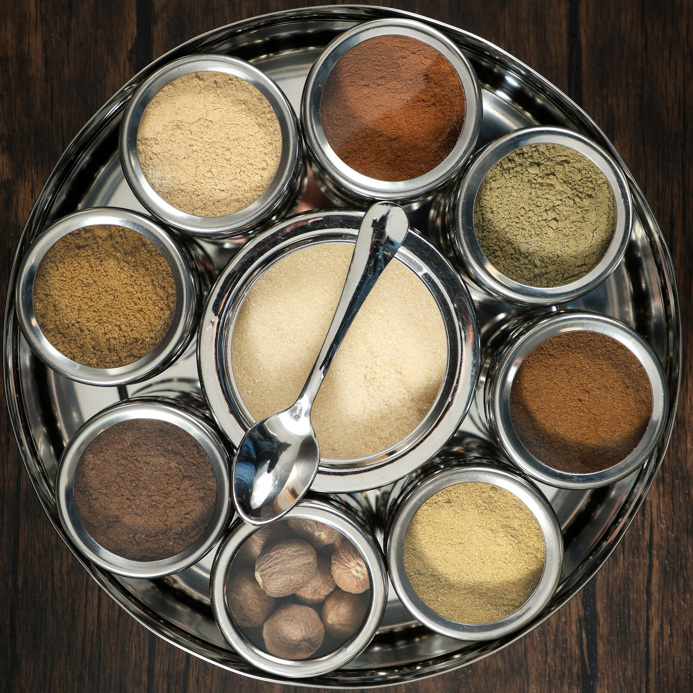 Baking Spice Wheel by Spice Wheel showing a colorful circular spice blend chart for baking and cooking.