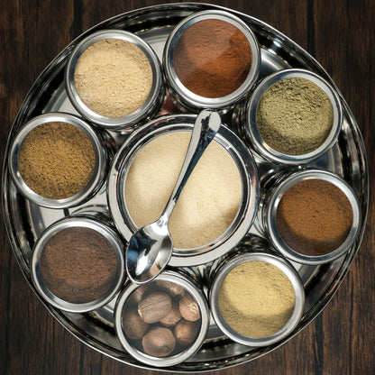 Baking Spice Wheel by Spice Wheel showing a colorful circular spice blend chart for baking and cooking.