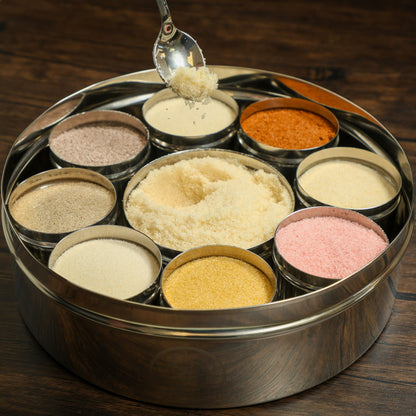 Spice Wheel flavored sugar spice wheel displaying colorful sections and labeled spice flavors on a white background.