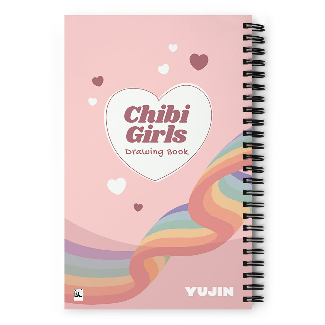 Yūjin Clothing Chibi Girls drawing notebook with cute anime-style character illustrations, ideal for sketching and note-taking.