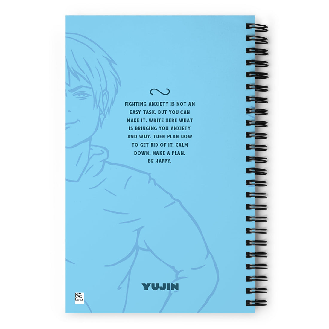 Yūjin Clothing Fight Anxiety Notebook with calming cover design, ideal for journaling and stress relief in notebooks and notepads.