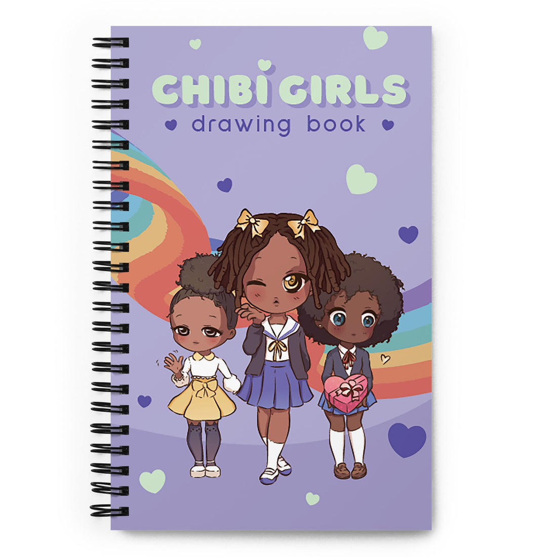 Yūjin Clothing Chibi Girls Notebook with cute anime-style girl illustration on the cover, ideal for note-taking and journaling.